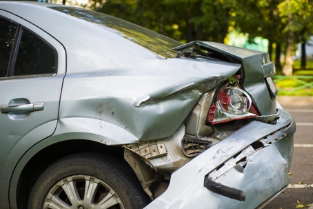 rear-end car accident damage