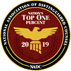 National Association of Distinguished Counsel - Top One Percent